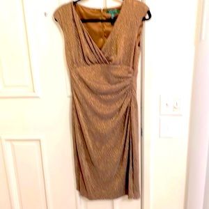 Lauren Ralph Lauren Copper lamee  Dress Sz 6